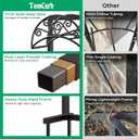 TomCare Garden Hose Holder Heavy Duty Water Hose Holder Holds 160 FT Hoses 4 Spikes Hose Reel Freestanding Hose Hanger Sturdy Hose Storage Stand for Outside Yard Lawn