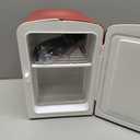 CURTIS MIS135DRP DR. Pepper Mini Portable Compact Personal Fridge Cooler, 4 Liter Capacity, 6 Cans, Makeup, Skincare, Freon-Free & Eco Friendly, Maroon