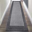 Machine Washable Kitchen Rug 24" x 96", Non Slip Kitchen Mat for Floor, Absorbent Entrance Runner Rug for Bedroom, Hallway, Bathroom, Door (Roll Packing) (Grey)
