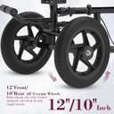 All Terrain Knee Scooter for Adults, Foldable Rolling Knee Scooter with DIY Stickers & Shock Absorber, Steerable Knee Walker for Broken Foot, Ankle Injuries & Surgery, Better Crutch Alternative