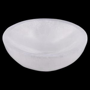 Selenite Bowl for Crystals Charging  4" Selenite Crystal Bowl  Mined & Crafted in Morocco  Ideal for Cleansing & Recharging Crystals & Healing Stones - Protection Crystals - Spiritual Gift & Decor