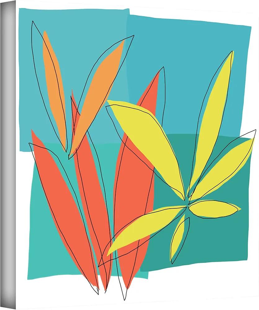 Art Wall Grasses I Gallery Wrapped Canvas Art by Jan Weiss, 18 by 18-Inch