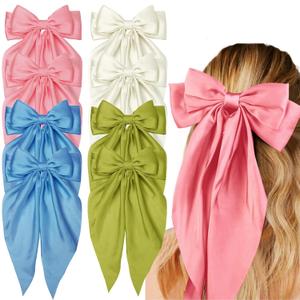 Hair Bows for Women Hair Ribbon Bow Hair Clips with Long Tails Vintage Hair Accessories for Women