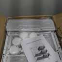 SWTYMIKI Kitchen Island Cart on Wheels - 4 Tier Rolling Kitchen Table Cart with Storage Shelves, 6 Removable Hooks& Locking Casters, Coffee Bar Cabinet for Dining Room Pantry Office, White