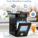 Nugget Ice Maker Countertop, Smart Pebble Ice maker with LCD Panel, 4min Making, 26lbs/24H Crushed Chewable Ice, Pellet ice maker with Timer Status Alert, Self-Cleaning, Chewy Ice for Home Party