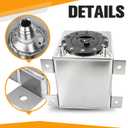 GSTP Universal 1 Gallon 4L Fuel Cell Tank with Cap and Level Sender Polished Aluminum Silver