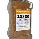 Premium Ground Walnut Shell Media Grit Size 12/20-5 lbs/2.3 kg - Medium Grit Walnut Shells for Tumbling, Blasting or Vibratory Use