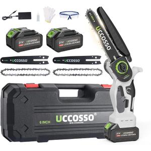 Mini Chainsaw 6 Inch Cordless Hand-Held Electric Chain Saw,Small Chainsaw 23.0Ah Battery Powered Safety Lock for Tree Trimming, Branches, Wood Cutting
