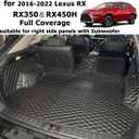 Cargo Mat for 2016-2022 Lexus RX 350 RX350 RX450H Trunk Mat (Suitable for Right Side Panels with Subwoofer) Cargo Liners RX350