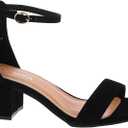 TOP Moda Darcie-1 Ankle Strap Dressy High Heel Sandal, Non-slip Sole, For Wedding, Party, Prom, Evening Wear, or Any Occasion, Sleek Style Block Heel Sandals, 6 1/2