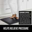GORILLA GRIP Comfortable Cushioned Kitchen Mats for Floor, Waterproof and Stain Resistant Soft Top, 3/4 Inch Thick Ergonomic Standing Desk Anti Fatigue Mat, Foam Supports Ankles and Feet, 17x24, Black