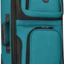 U.S. Traveler Rio Lightweight Softside Rolling Carry-on Suitcase, 2-Wheel Single, Teal