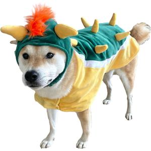 ComfyCamper Hat and Suspenders Dog Costume - X Large Medium Small Lab Star Space Cosplay Halloween Costumes, Small, Orange