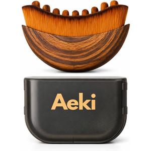 Aeki Lymphatic Contour Face Brush - Lymphatic Drainage Massager, Dry Facial Gentle Beauty Tool - Chin & Jawline Sculpting - for All Skin