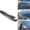 HECASA Gray Hood Trim Compatible with 2014-2021 Toyota Tundra Engine Bulge Grille Scoop