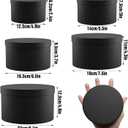 Leooomap 5-Piece Set of Black Square Flower Boxes with Clear Lids - Nesting Gift Packaging for Arrangements, Valentines, Mothers Day, Weddings, Birthdays (XS, S, M, L, XL Sizes)