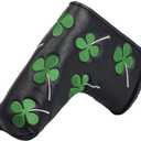 HIFROM Golf Putter Head Cover Headcover Shamrock Embroidered Blade Fit All Brands