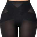 Gotoly Shapewear Tummy Control Mid-Waist Body Shaper Shorts Butt Lifting Panties Shapewear Shorts (Medium, Black)
