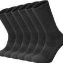 SOX TOWN Men's Merino Wool Cushion Crew Socks for Outdoor Hiking Hike Trail Performance Moisture Wicking Lightweight Summer (10-13, Dark Grey 3 Pairs)