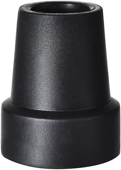 6 Pack Crutch Tips, Heavy Duty Rubber Cane Tips Replacement, 3/4 Inch, Black, Universal Fit for Walker, Commode, Shower Chair, Bath Bench, Walking Sticks, Canes Legs