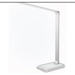 AFROG Multifunctional LED Desk Lamp with USB Charging Port, 5 Lighting Modes,5 Brightness Levels, Sensitive Control, 30/60 min Auto Timer, Eye-Caring Office Lamp，8W，5000K