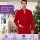TowelSelections Mens Robe Cotton Terry Cloth Bathrobe Soft Towel Bath Robe for Men XS to 3X (White), Size M/L