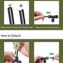 20 Pack Quick Connect 1/4" Drip Irrigation Tee Connectors,Tee Fitting for 1/4 Inch Irrigation Tubing,1/4 push to connect fittings for garden watering system