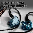 Linsoul 7Hz x Crinacle Zero:2 in Ear Monitor, Updated 10mm Dynamic Driver IEM, Wired Earbuds Earphones, Gaming Earbuds, with OFC IEM Cable for Musician (Without MIC, Blue)