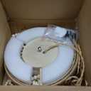 AMZASA Plug in Chandelier Boho Woven Hemp Rope Wooden Beaded Farmhosue Hanging Pendant Light Fixture with 14.8FT Cord On/Off Switch 3 Lights for Nursery Bedroom Living Room Dining Room UL Listed