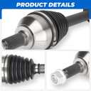 TadaMark 2PCs Front CV Axle Shaft Assembly Fit for Nissan Rogue 2.5L 2008-2013 L4 AWD, Fit for Rogue Select 2.5L 2014-2015 L4 AWD, for All-Wheel Drive Only(Not fit FWD, 2WD), Left and Right Side