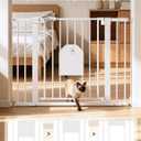 Babelio Auto Close Dog Gate with Cat Door, CatPrivilege I, 29-43"