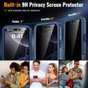 360 Protection Magnetic for iPhone 16 Pro Case Built-in 9H Privacy Screen Protector & Metal Stand[Fit for Magsafe][Anti-Spy][Lens Protector] Heavy Duty Shockproof Phone Case for iPhone 16 Pro