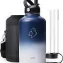 BUZIO Vacuum Insulated Stainless Steel Water Bottle 64oz (Cold for 48 Hrs/Hot for 24 Hrs) BPA Free Double Wall Travel Mug/Flask for Outdoor Sports Hiking, Cycling, Cam,Camping, Running, Tuxedo