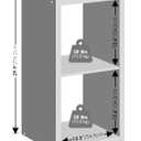 Furinno Cubic Extra Thick 2-Cube Closet Organizers and Storage, Light Grey