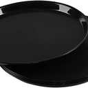 Black Round Serving Trays, Set of 4 Restaurant Serving Tray