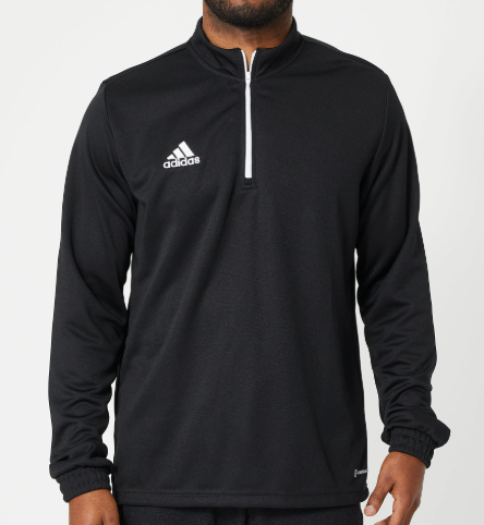 Adidas Men's Team Entrada 1/2 Zip Top  (X-Large, Black)