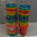 The First Years Take & Toss Spill Proof Party Pack - Rainbow Party Pack - Toddler Straw Cups, Kids Bowls, and Snack Cups - Ages 18 Months and Up - 30 Count (960 Ounces)