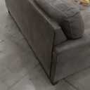 Signature Design by Ashley Navi Faux Leather Modern Sofa, Gray (Charcoal)