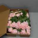 80 Pcs Roses Artificial Flowers,Silk Light Pink Rose Artificial Flowers,Fake Pink Roses Petals Long Stem Roses for Wedding Home Party Decor