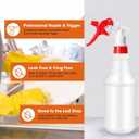 Eccliy 12 Pcs 16 Oz Plastic Spray Bottle, Adjustable Empty Reusable Sprayer for Cleaning, Planting, Water, Bathroom and Kitchen, BBQ, Commercial and Residential (Original,Red)