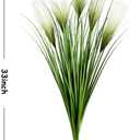 Vlorart 33" Artificial Plants 6 Pack Onion Tall Grass Greenery, Faux Fake Grass Shrubs Plant Flowers Wheat Grass for House Home Indoor Outdoor Office Room Gardening Indoor Dcor-White