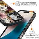 Compatible for iPhone 16 Case Cute - Durable Shockproof 6.6 ft Drop Impact Phone Case - Black Funny Sunflower Design for iPhone 16 6.1"