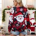 VILOVE Ugly Christmas Sweatshirt Women Snowman Graphic Pullover Xmas Hoodie Merry Christmas Print Tee Cute Crewneck Tops