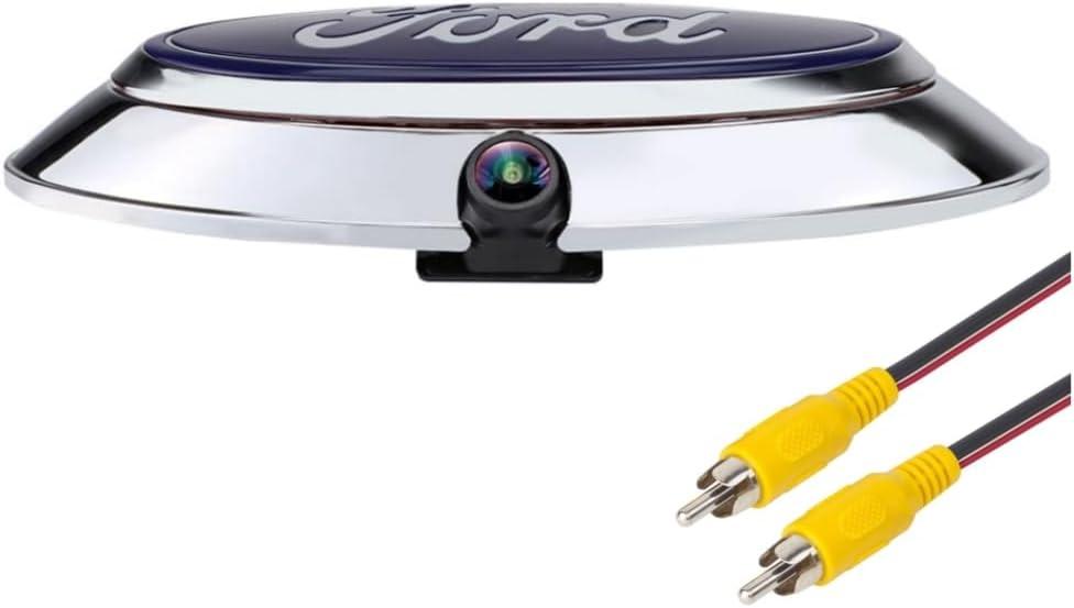 Aftermarket Emblem Backup Camera for F150 (2004-2014)/F250 F350 F450(2009-2014) Flex(2009-2012) Ranger 2012 CVBS | AHD Dual Signal HD Night Vision Waterproof 170 Wide ViewingRCA Connector
