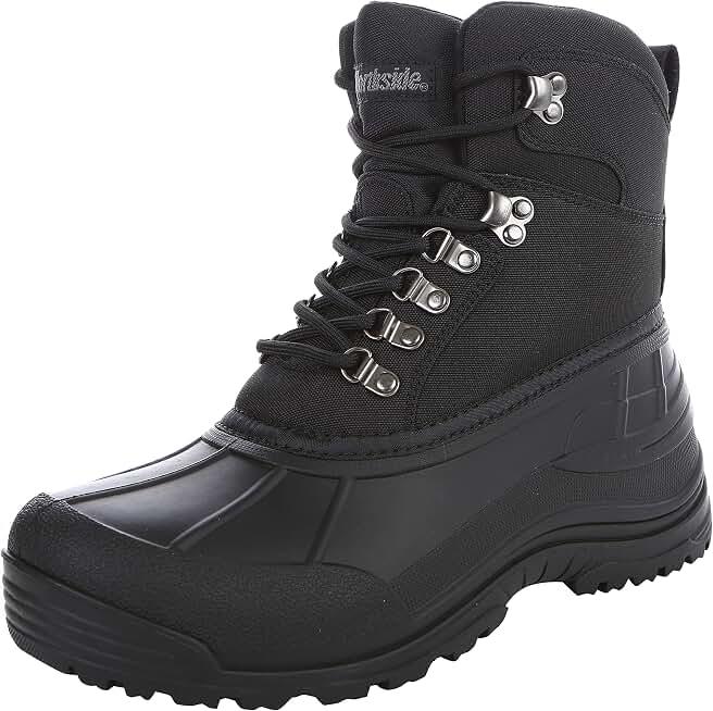 Northside Mens Glacier Peak Insulated Cold Weather Snow Boot, size 13, Black