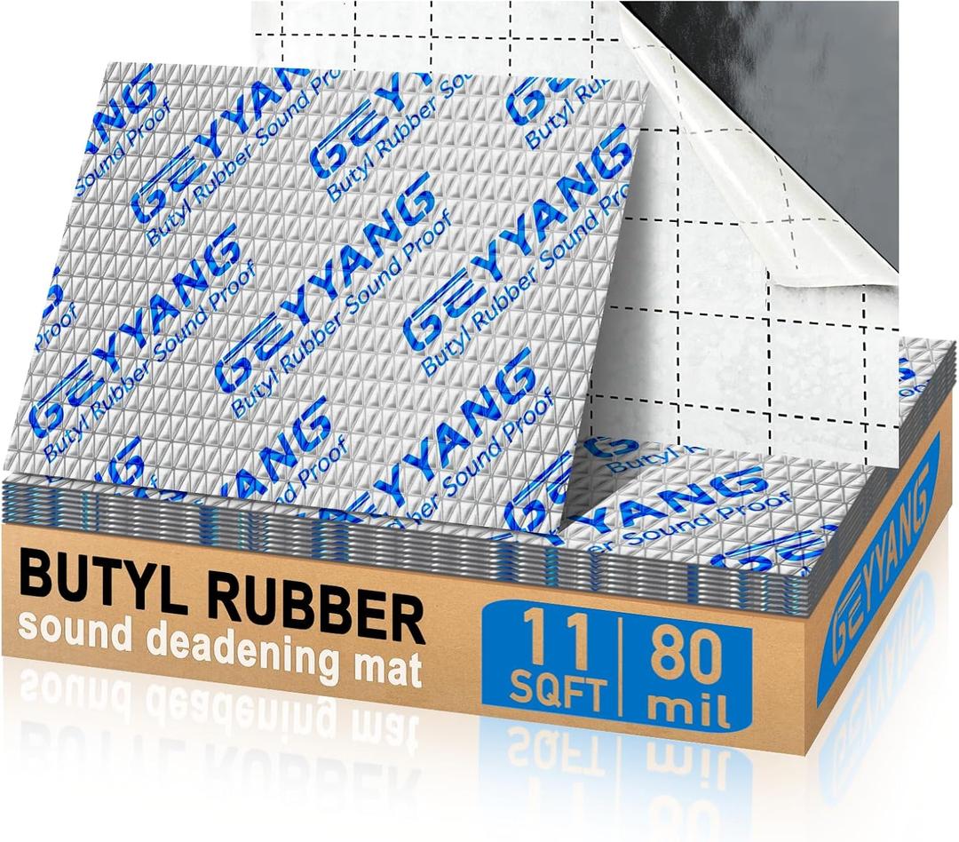 GEYYANG 10 Pcs Automotive Sound Deadener, 80 mil 11 sqft