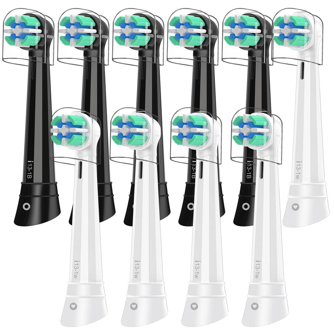 Replacement Brush Heads Compatible with Oral-B iO Series 2–10 Toothbrush, Soft Bristles (Mixed - 10 Pack)