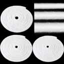 90 Feet White Faux Fur Ribbon Trim Fabric White Feather Boas Garland for Crafts DIY Party Decor,1,2,3 Inch x 30ft