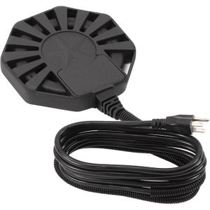 Ribgwo 500Watt Outdoor Aluminum Cast Pond Deicer, Thermostatic Control Bird Bath Heater, Chicken Water Heater, Stock Tank Heater for Livestock Poultry Cows, Horses, Birds, Wildlife Drinking for Winter