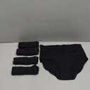 Molasus Women's Cotton Underwear High Waisted Full Coverage Ladies Panties (Regular & Plus Size) (Large, Black-5pack)